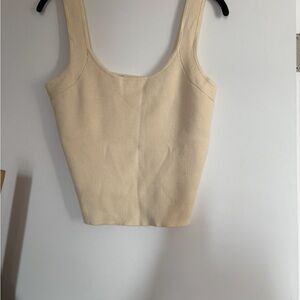 AYR Beige Ribbed Tank Top